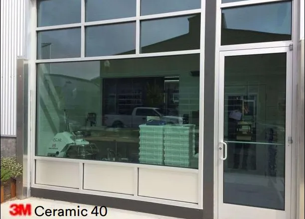 3M Ceramic 40 film installed on commercial facade