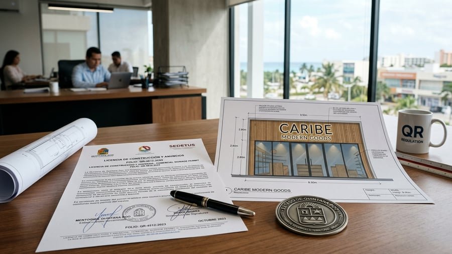 Permisos de anuncios comerciales y normativas de desarrollo urbano en Quintana Roo