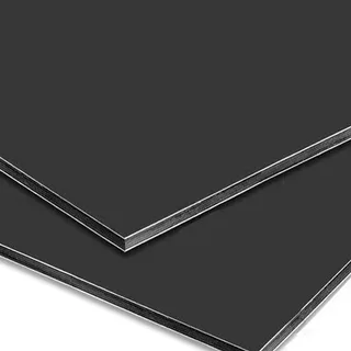 Placa de alucobond color negro mate